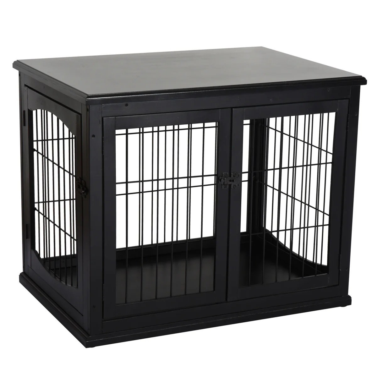 PawHut Къща за куче 58,5 см x 81 см x 66 см Врати, МДФ - Image 1