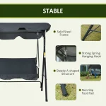 Outsunny 3-местна градинска люлка с подвижна възглавница - Image 4