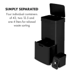 Кошче за отпадъци Touchless Black Stainless Steel - Image 3