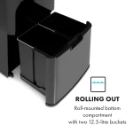 Кошче за отпадъци Touchless Black Stainless Steel - Image 5