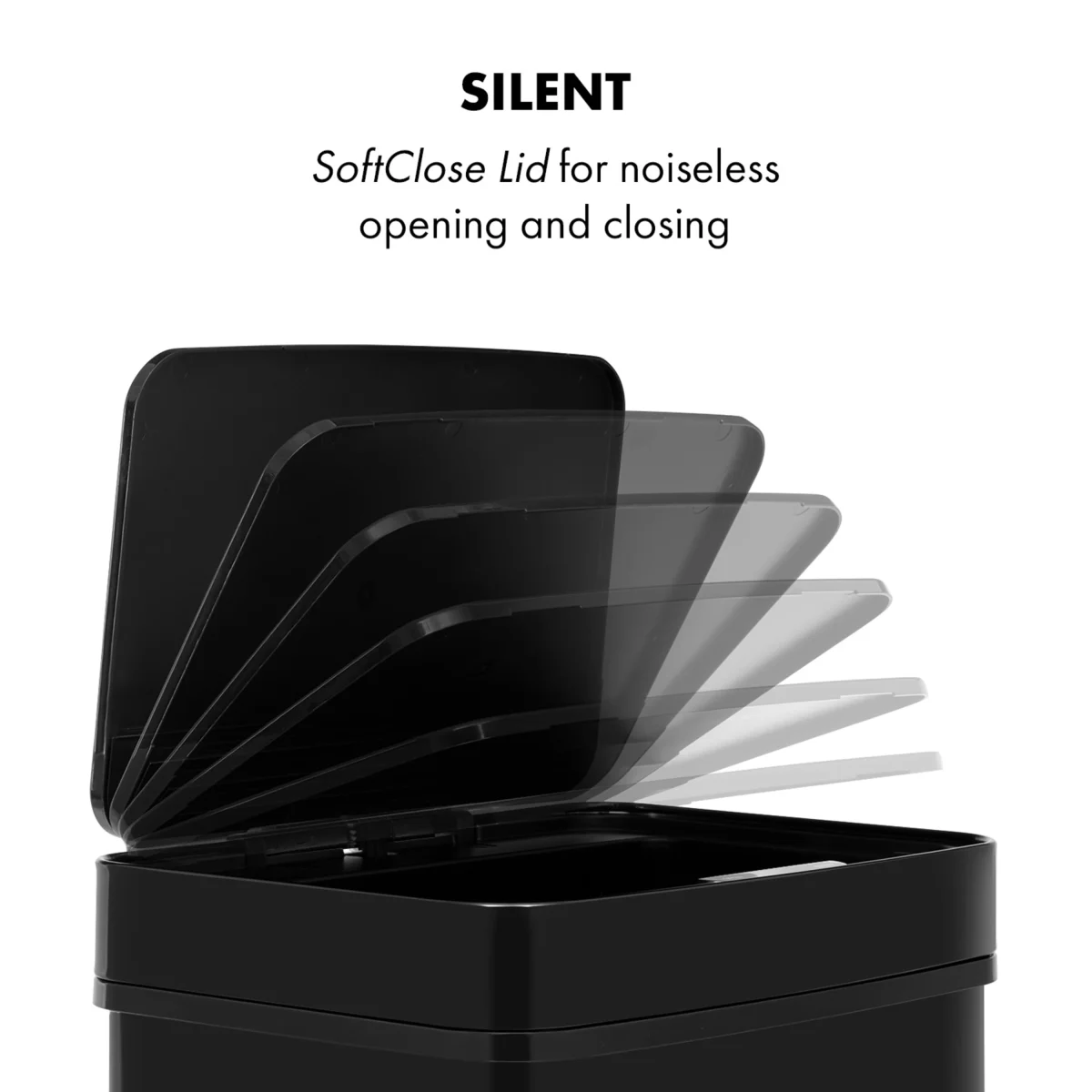 Кошче за отпадъци Touchless Black Stainless Steel - Image 10