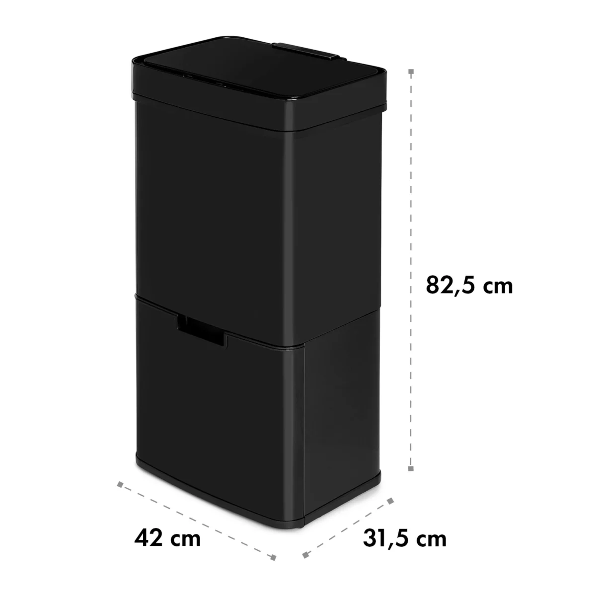 Кошче за отпадъци Touchless Black Stainless Steel - Image 11