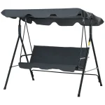 Outsunny 3-местна градинска люлка с подвижна възглавница - Image 5