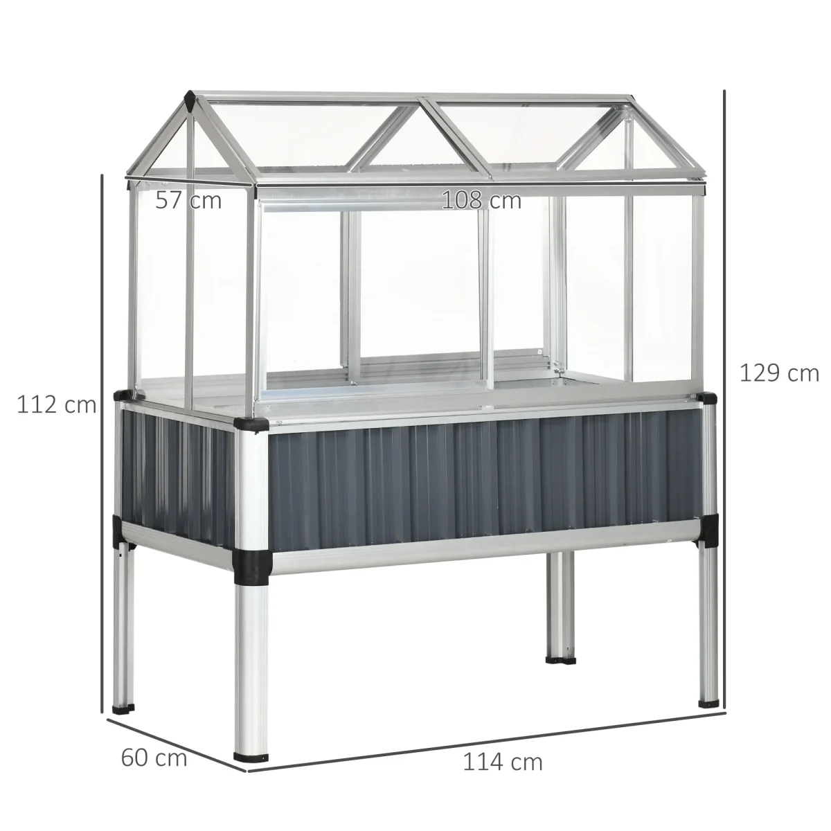 Оранжерия с прозорец 114 x 60 x 129 cm - Image 3
