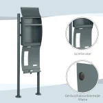 Пощенска кутия HOMCOM свободностояща, 44cmx15cmx114cm - Image 3