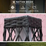 Външна соларна лампа от ратан Outsunny, LED 20 x 20 x 68 см - Image 5