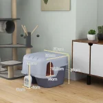 PawHut Кутия за котешка тоалетна с капак и лъжичка - Image 2