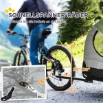 PawHut 2-в-1 количка за кучета, ремарке за велосипед - Image 2