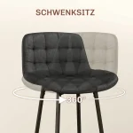 Комплект бар столове HOMCOM от 2 броя, 98 см, до 120 кг - Image 3