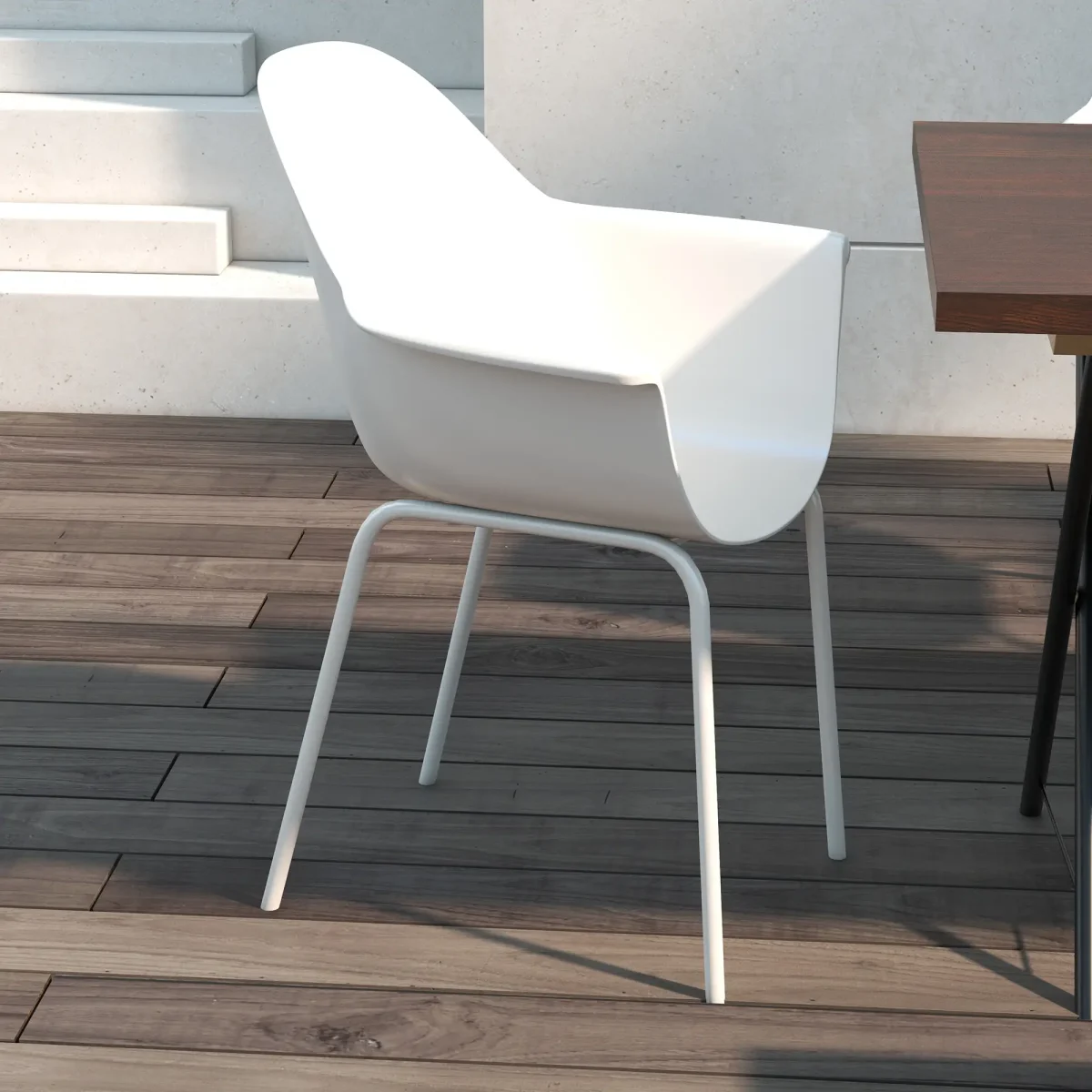 Комплект от 4 градински стола Outsunny 59 см x 55 см x 84 см - Image 3