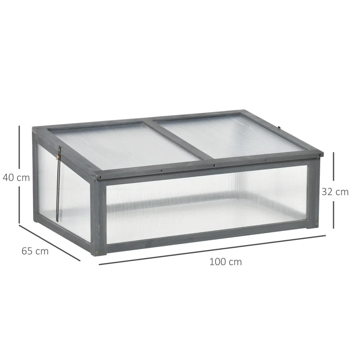 Мини оранжерия Outsunny, с PC панели, 100 Д x 65 Ш x 40 В см - Image 2