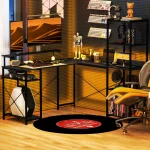 HOMCOM L-образно бюро със станция за зареждане - Image 2