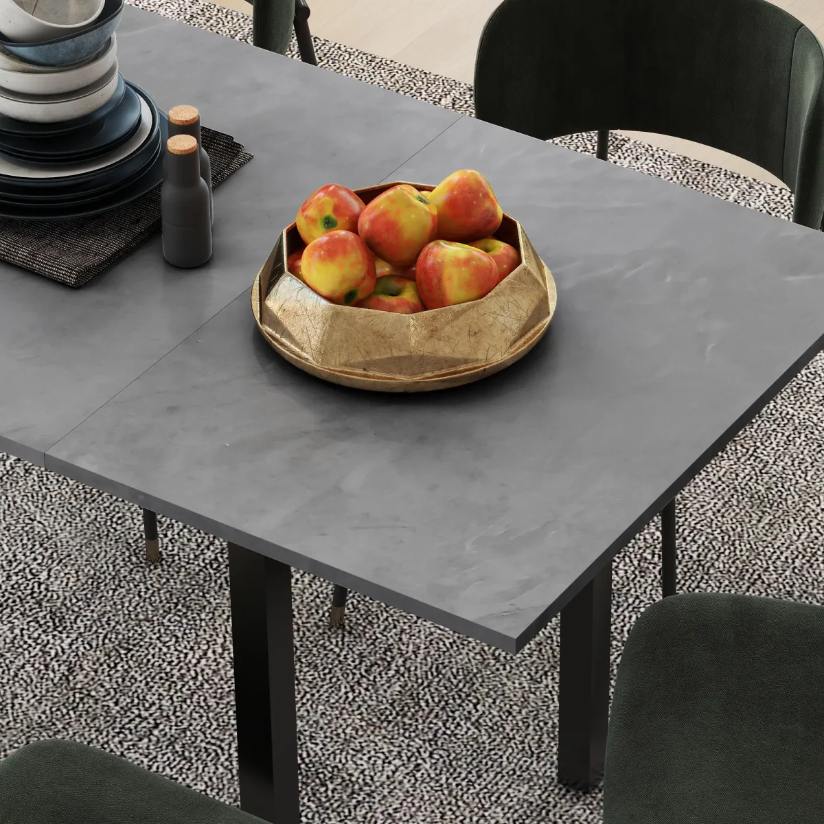 Трапезна маса HOMCOM, Разтегателна, за 6 души - Image 4