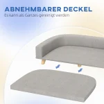 Диван за кучета PawHut за големи кучета до 30 кг, 98x67x25см - Image 6