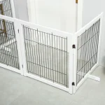 PawHut Дървена предпазна врата за кучета, 305 x 35,5 x 82 см - Image 5