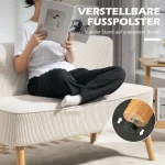 Двуместен диван HOMCOM, мека тапицерия, до 150 кг - Image 4