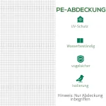 Резервно фолио Outsunny за оранжерия 6x3x2 м,12 прозореца - Image 3