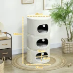 PawHut Котешка къщичка, 4 нива, с възглавница - Image 5