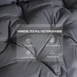 Outsunny възглавница за 2-местна пейка, 100 x 98 x 8 см - Image 5