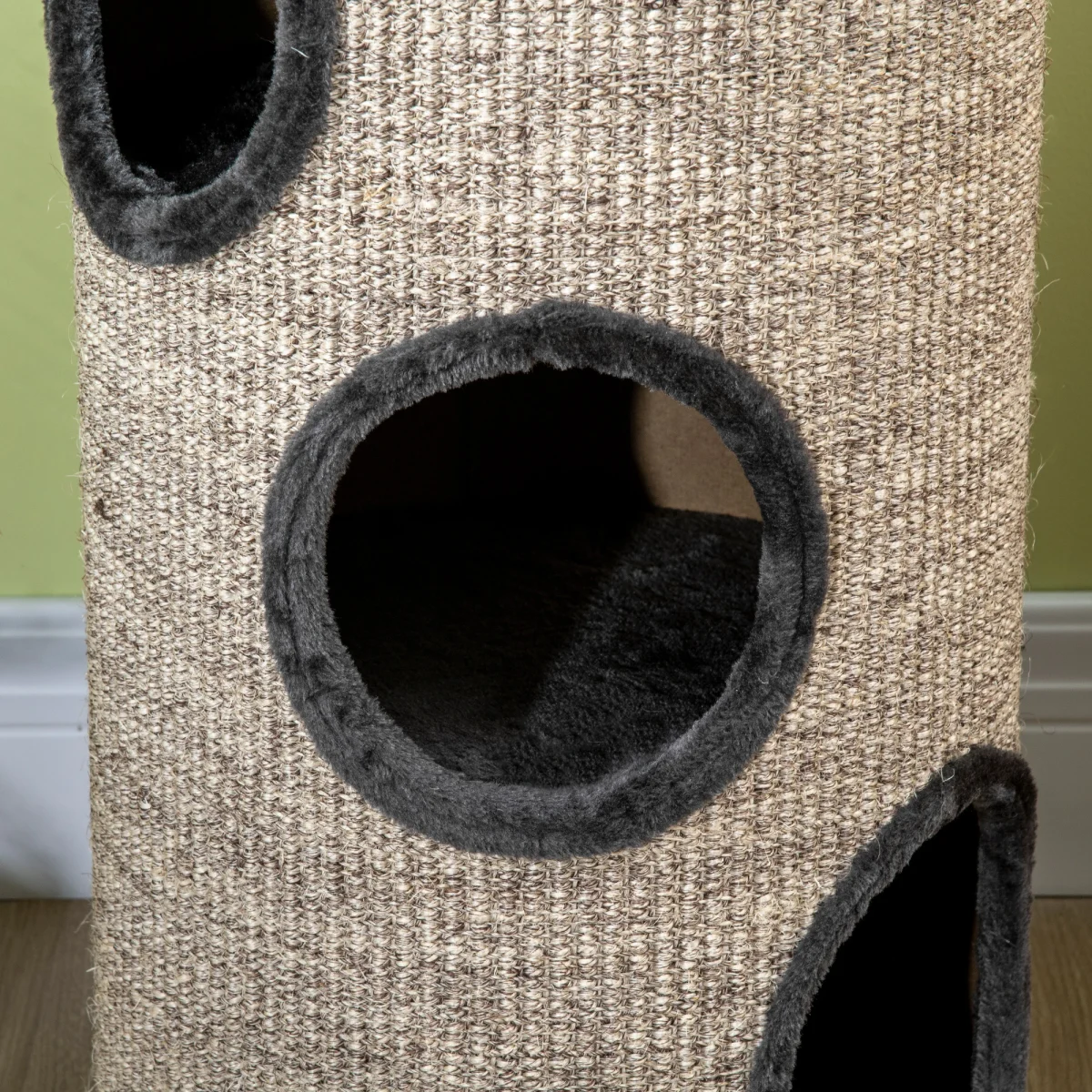 PawHut 3-етажна драскалка за котки 38 см x 38 см x 70 см - Image 3