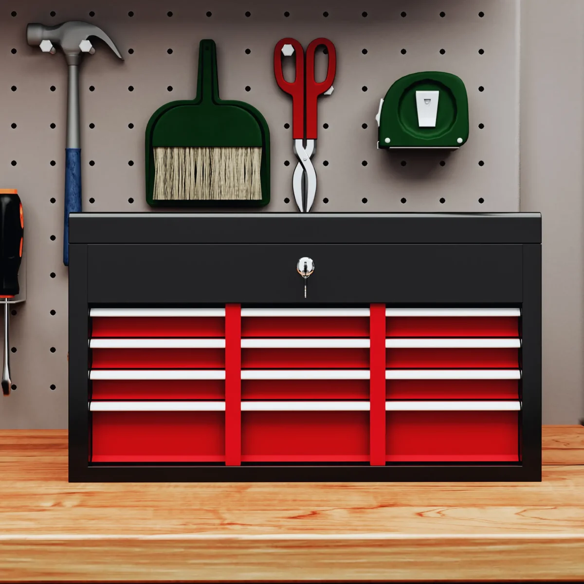 Кутия за инструменти HOMCOM, 3 чекмеджета, 60 x 26 x 34 см - Image 3