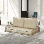 Двуместна градинска люлка от ратан Outsunny - Image 4