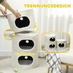 PawHut Котешка къщичка, 4 нива, с възглавница - Image 2