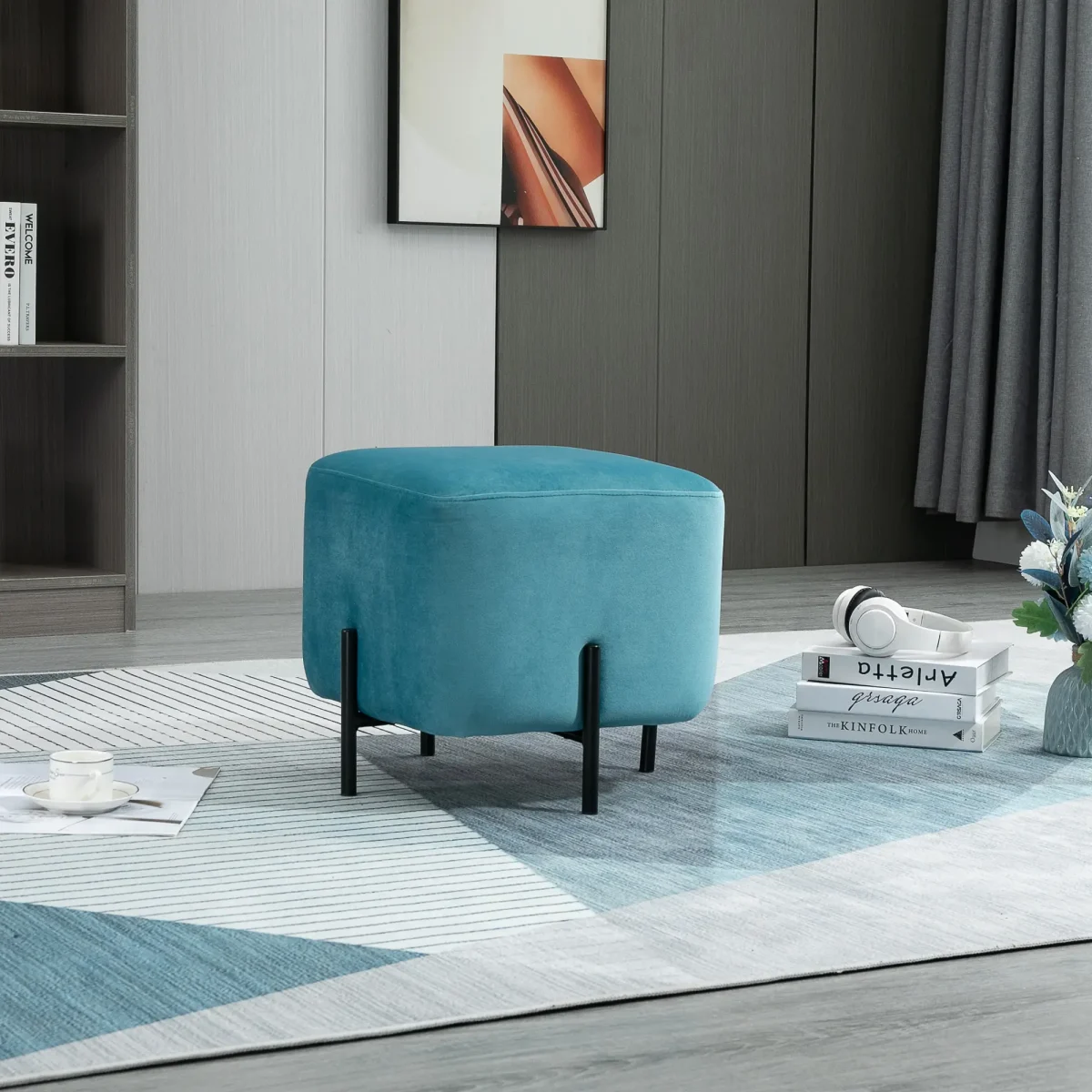 Табуретка HOMCOM, с полиестерна стоманена пяна - Image 4
