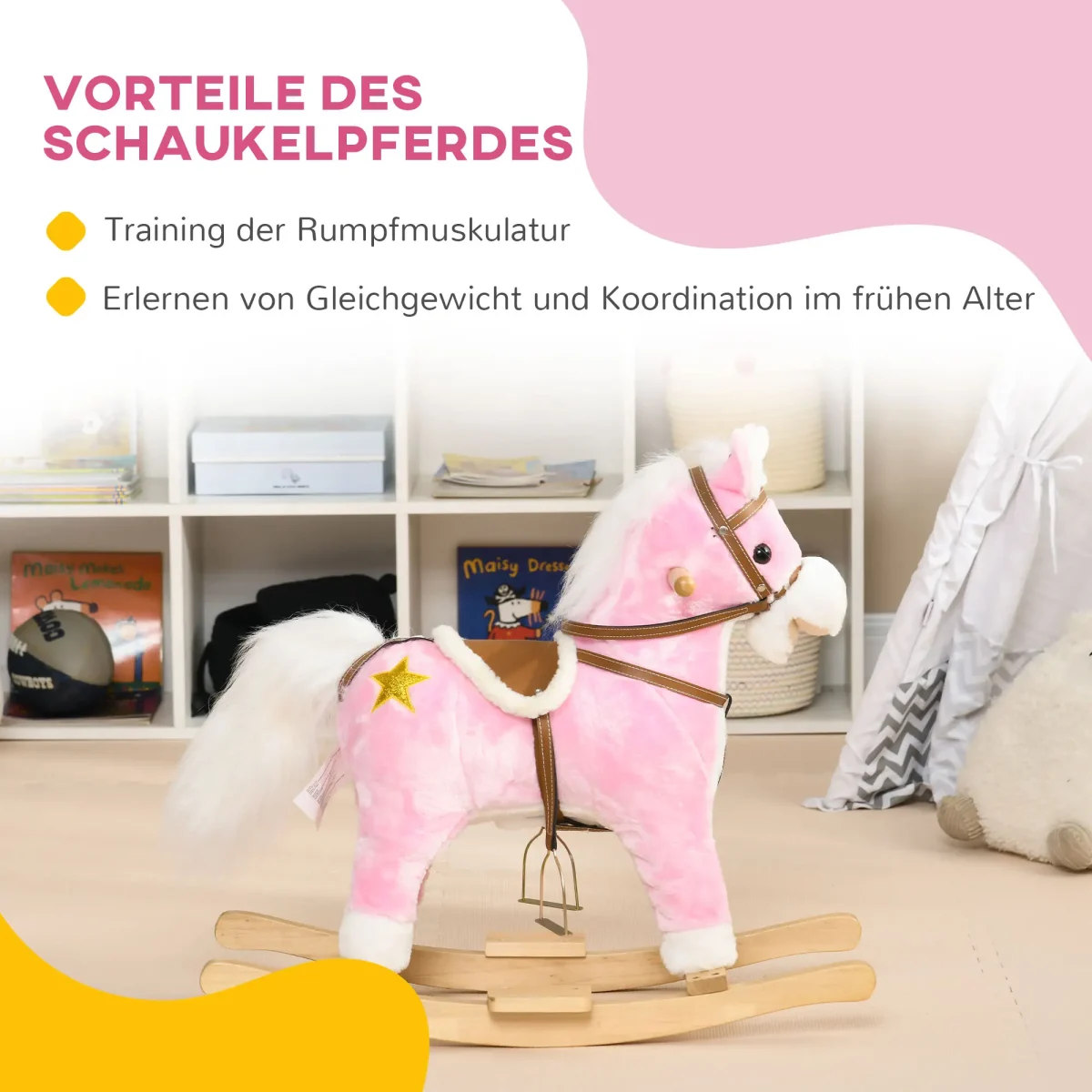 Люлеещ се кон HOMCOM, звукови ефекти, музика до 30кг - Image 5