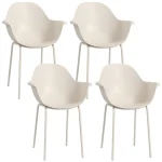 Комплект от 4 градински стола Outsunny 59 см x 55 см x 84 см