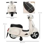 HOMCOM VESPA Детски акумулаторен мотоциклет 18-36мес - Image 4
