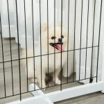 PawHut Дървена предпазна врата за кучета, 305 x 35,5 x 82 см - Image 3