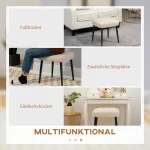 Табуретка HOMCOM, табуретка със седалка, плюшено мече - Image 5