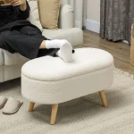 HOMCOM Пейка за съхранение с капак, за хол, спалня - Image 2