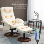 Масажен стол HOMCOM с табуретка, 10 масажни точки - Image 2