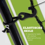 Бейзболна мрежа за отскок HOMCOM, метална рамка - Image 6