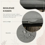 Outsunny Комплект градински мебели 5 части, полиратан - Image 6