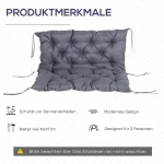 Outsunny възглавница за 2-местна пейка, 100 x 98 x 8 см - Image 6