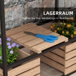 Повдигната леха за цветя Outsunny, 3 саксии, 83смx39смx100см - Image 6