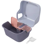 PawHut Кутия за котешка тоалетна с капак и лъжичка