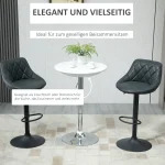 HOMCOM бар маса с регулируема височина, Ø61 x 76-97 см - Image 7