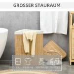 Ъглов кош за пране HOMCOM 55 л с капак, с подвижна торба - Image 6