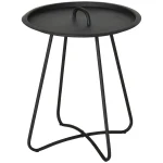 Странична масичка за градина Outsunny, с дръжка за носене