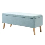 Пейка за съхранение HOMCOM с дървени крака 110x39x45см - Image 9