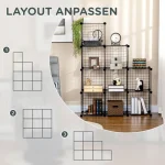 HOMCOM етажерка, кубичен рафт, 9 кубчета - Image 7