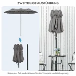 Градински чадър Outsunny, накланящ се, 295 x 152 см - Image 2