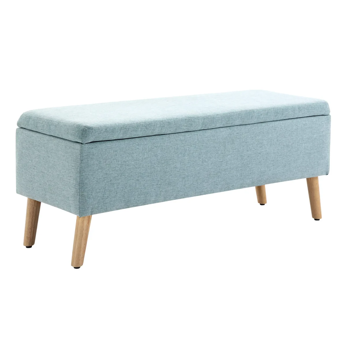 Пейка за съхранение HOMCOM с дървени крака 110x39x45см - Image 1