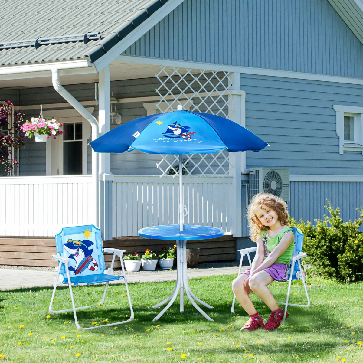 Outsunny Детски комплект за сядане от 4 части - Image 3