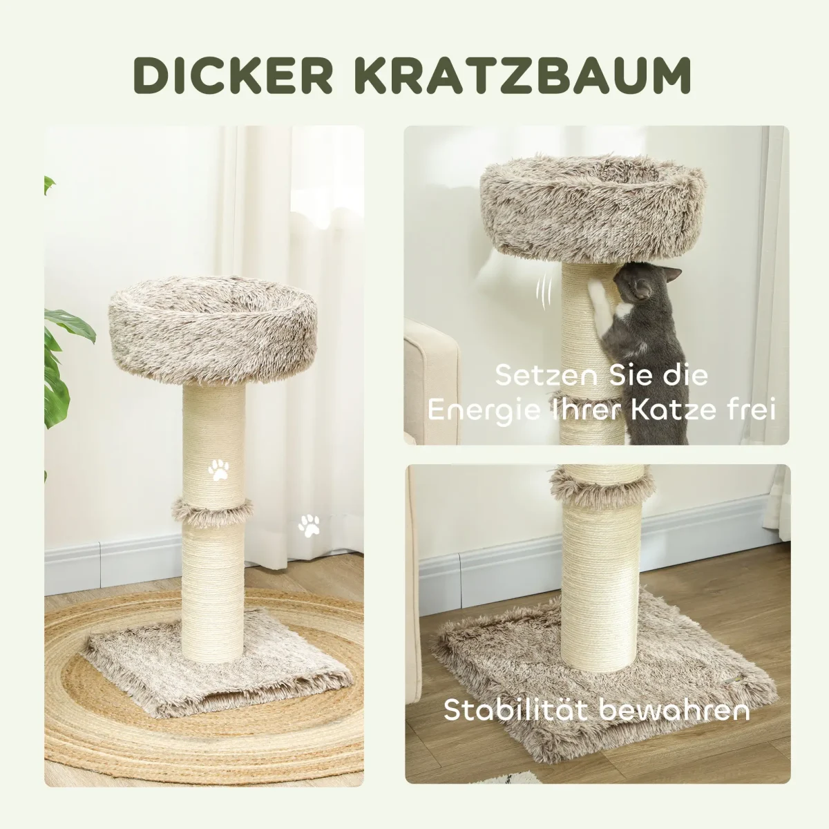 PawHut Дърво за котки, 87 см, Кула за котки - Image 3