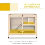 PawHut Клетка за малки животни - гризачи с 2 нива, 4 колела - Image 7